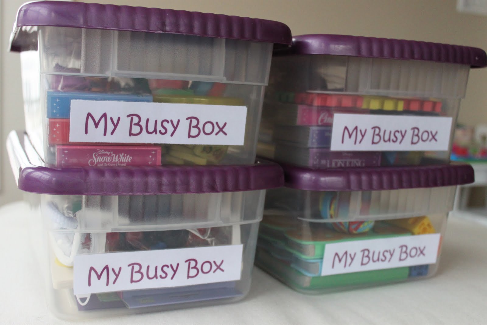 Busy Boxes – Survival Kits for Homeschool Moms with Toddlers!